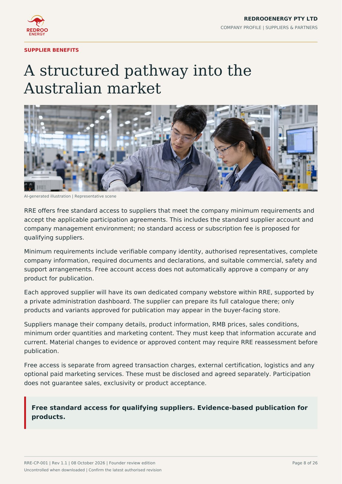 RRE company profile, page 8 (English)