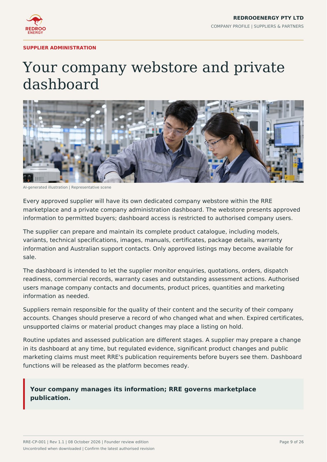 RRE company profile, page 9 (English)